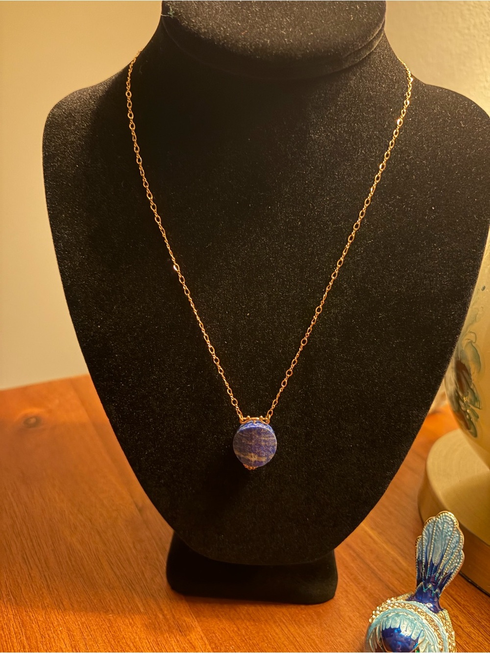 Chan Luu Nahana Necklace Lapis Gold Chain Necklace